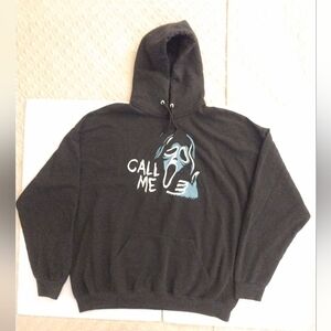 Ghost Face Adult Unisex “Call Me” Graphic Hoodie Sweatshirt Size 2XL SCREAM